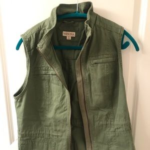 Merona army green vest